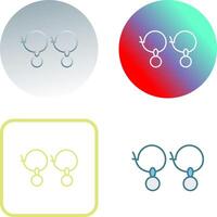 Earrings Icon Design vector