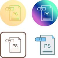 PS Icon Design vector