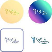 Stylish Sandals Icon Design vector