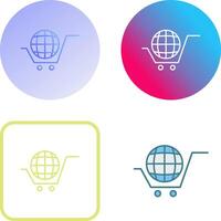 Global Shopping Icon Design vector