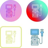 Ultrasound Machine Icon Design vector