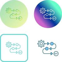 Process Icon Design vector