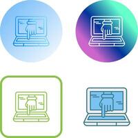 Computer Hacking Icon Design vector