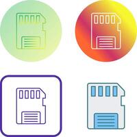 Memory Card Icon Design vector