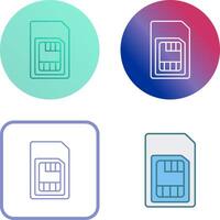 Sim Card Icon Design vector