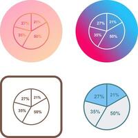 Pie Chart Icon Design vector