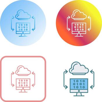 Cloud Coding Icon Design vector