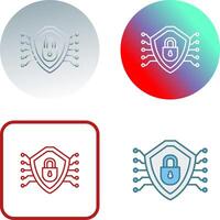 Cyber Security Icon Design vector