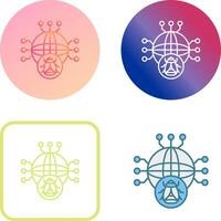 Global Malware Icon Design vector