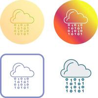 diseño de icono de codificación en la nube vector