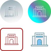 Museum Building Icon Design vector