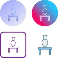 Vase Exhibit Icon Design vector