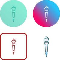 Museum Torch Icon Design vector