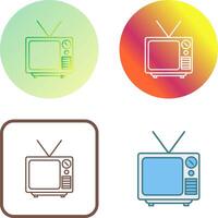 televisión transmitir icono diseño vector