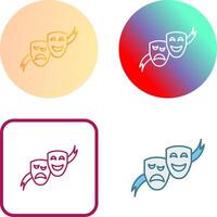 Theater Masks Icon Design vector