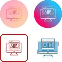 AB Testing Icon Design vector