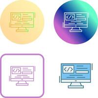 Coding Icon Design vector