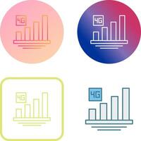 4G Icon Design vector