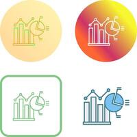 Bar Chart Icon Design vector