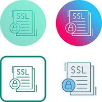 SSL Icon Design vector