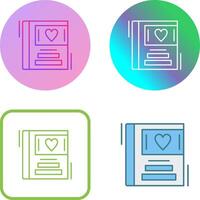 Wedding Album Icon Design vector