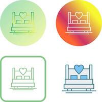 Double Bed Icon Design vector