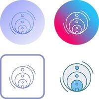 Venn Diagram Icon Design vector