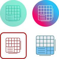 Table Data Icon Design vector