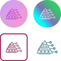 Pyramid Graph Icon Design vector