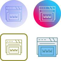 Www Icon Design vector