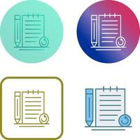 Rechecked Notes Icon Design vector