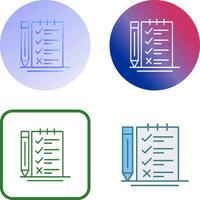 Survey Checklist Icon Design vector