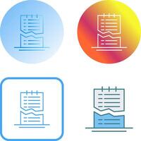 Corrupted List Icon Design vector