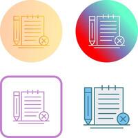 Unchecked Notes Icon Design vector