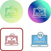 Digital Learning Icon Design vector