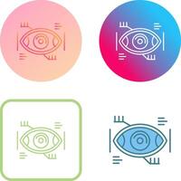 Eye Recongnition Icon Design vector