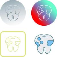 caries icono diseño vector