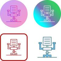 Desk Chair Icon Design vector