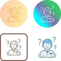 Confuse Icon Design vector