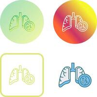 Lung Cancer Icon Design vector