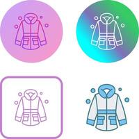 invierno chaqueta icono diseño vector