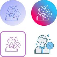 Rejected Icon Design vector