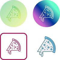 Pizza rebanada icono diseño vector