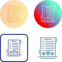 Wishlist Icon Design vector