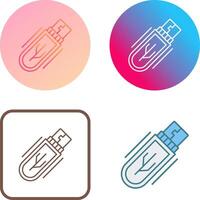 Usb Drive Icon Design vector