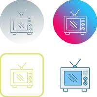 Old TV Icon Design vector