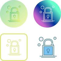 Open Lock Icon Design vector