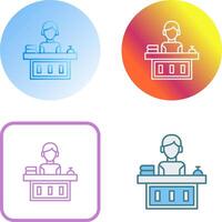 Office Reception Icon Design vector