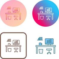 Office Desk Icon Design vector