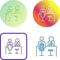 Employee Interview Icon Design vector